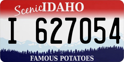 ID license plate I627054