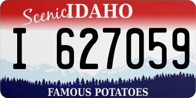 ID license plate I627059
