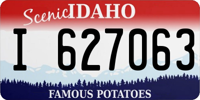 ID license plate I627063