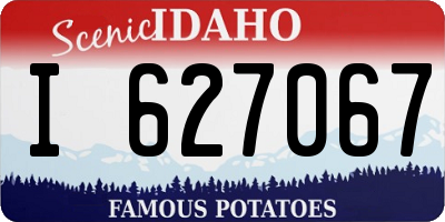 ID license plate I627067