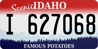 ID license plate I627068