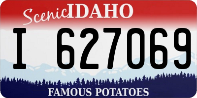 ID license plate I627069