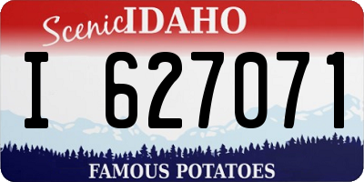 ID license plate I627071