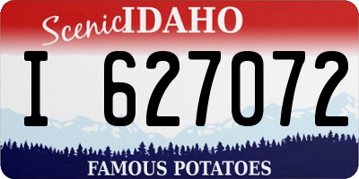 ID license plate I627072
