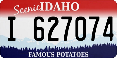ID license plate I627074