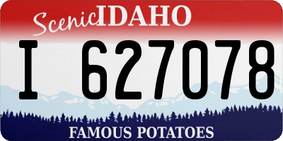 ID license plate I627078