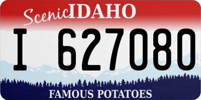 ID license plate I627080