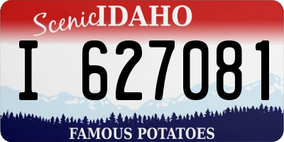 ID license plate I627081