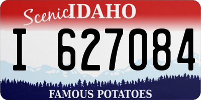 ID license plate I627084