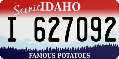 ID license plate I627092