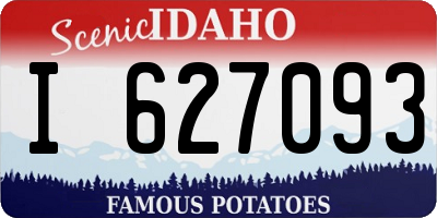 ID license plate I627093