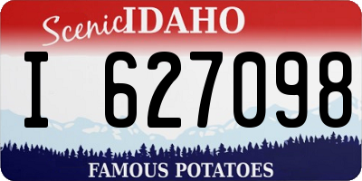 ID license plate I627098