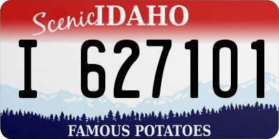 ID license plate I627101