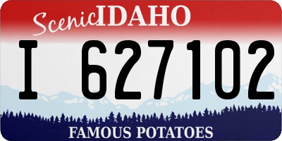 ID license plate I627102