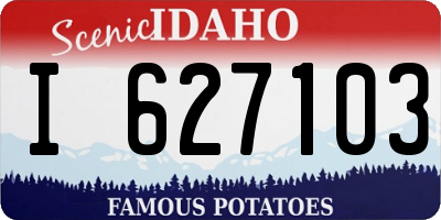 ID license plate I627103