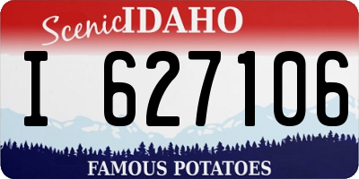ID license plate I627106