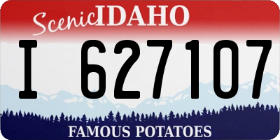 ID license plate I627107