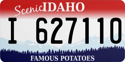 ID license plate I627110