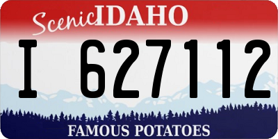 ID license plate I627112