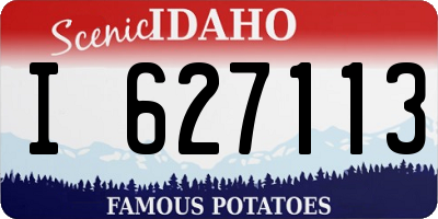 ID license plate I627113