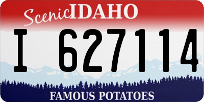 ID license plate I627114