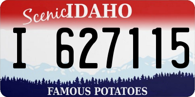 ID license plate I627115