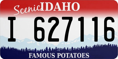 ID license plate I627116