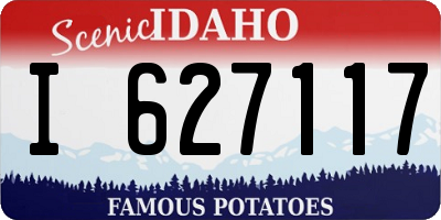 ID license plate I627117