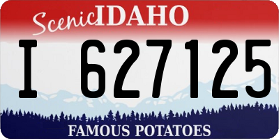 ID license plate I627125