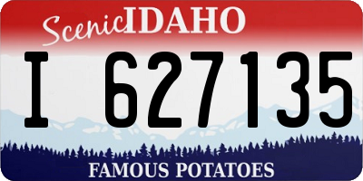 ID license plate I627135