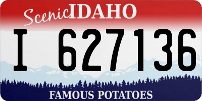 ID license plate I627136