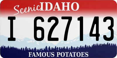 ID license plate I627143
