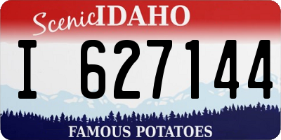 ID license plate I627144