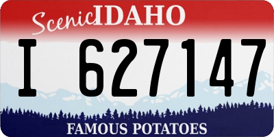 ID license plate I627147