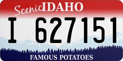 ID license plate I627151