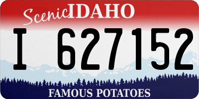 ID license plate I627152