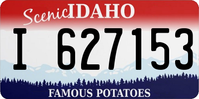 ID license plate I627153