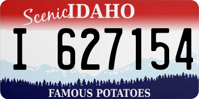 ID license plate I627154