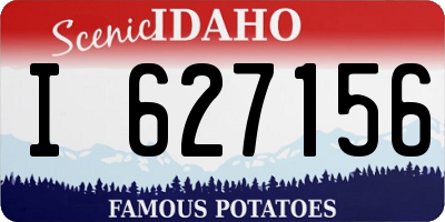ID license plate I627156
