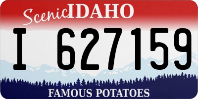 ID license plate I627159