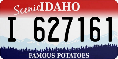 ID license plate I627161