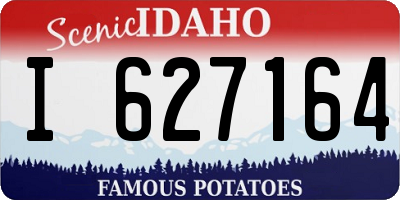 ID license plate I627164