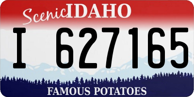 ID license plate I627165
