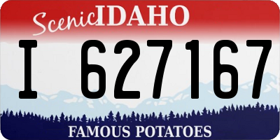ID license plate I627167