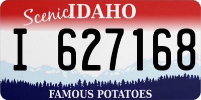 ID license plate I627168