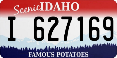 ID license plate I627169