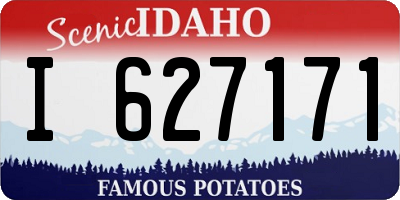 ID license plate I627171