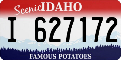 ID license plate I627172