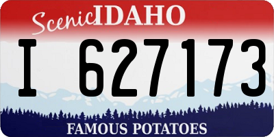 ID license plate I627173
