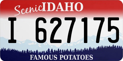 ID license plate I627175